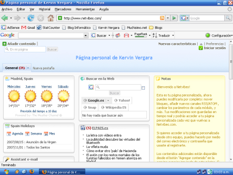 Netvibes, personaliza tu página de inicio