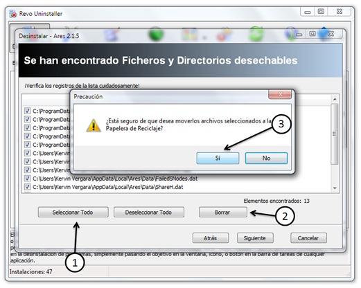 Revo Uninstaller - Eliminar archivos desechables