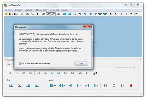 mp3DirectCut - Aviso