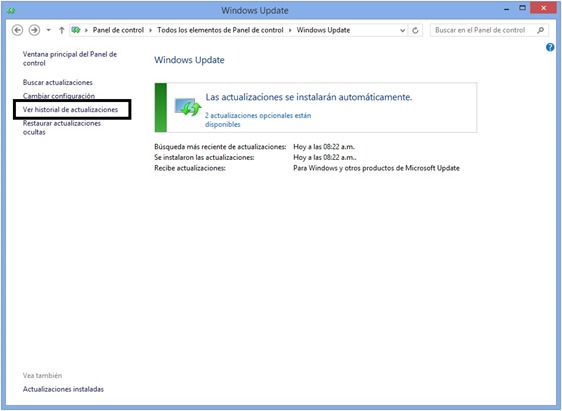 Windows Update en Windows 8